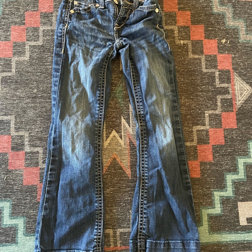 Blue Flare Wide Leg Jeans